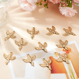 14Pcs 304 Stainless Steel Pendants, Angel, Real 18K Gold Plated, 23x20x2.5mm, Hole: 2mm