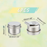 Stainless Steel Oil Painting Cup, Palettes Container Cup, for Drawing, Stainless Steel Color, 4.3x4.25x3.5cm, Inner Diameter: 3.65cm