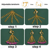 12Pcs 2 Style Clip-on Earring Findings, with 12Pcs TPE Plastic Pads, Golden, 17~19x6~13.5x5~9mm, Hole: 1~1.2mm, 6Pcs/style