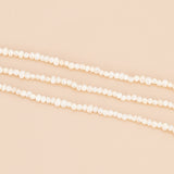 1 Strand Natural Cultured Freshwater Pearl Beads Strands, Rice, Seashell Color, 1.5~2x1.5~2x1.5~2mm, Hole: 0.5mm, about 155~158pcs/strand, 14.13~14.25 inch(35.9~36.2cm)