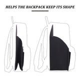 Felt Backpack Organizer Insert, Rucksack Bag Accessories, with Alloy Zipper, Black, 13.1x27x34cm, Unfold: 34x27x1.9cm