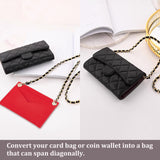 3Pcs 3 Style Felt Purse Organizer Insert, Mini Envelope Handbag Shaper Premium Felt, Bag Accessories, with Iron Findings, Rectangle, Red, 9.4~22x6.2~15.9x0.6cm, Hole: 6~10mm, Inner Diameter: 8.1~20.7cm, 1pc/style