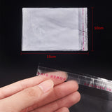 Cellophane Bags, OPP Material, Adhesive, Rectangle, Clear, 140x90mm