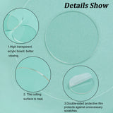 30Pcs Transparent Circle, Reusable Cake Boards for Display, Flat Round, Ghost White, 49.5x2mm