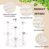 7-Tier Round Transparent Acrylic Display Stand Risers, for Action Figures, Jewelry, Perfume Display, Clear, Finish Product: 15x14.4cm, about 30pcs/set