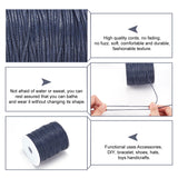 1 Roll Waxed Cotton Thread Cords, Macrame Artisan String for Jewelry Making, Prussian Blue, 1.5mm, about 100 yards/roll