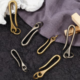 6Pcs 6 Styles Tibetan Style Alloy Hook Clasps, with Jump Rings, for Keychain Making, Mixed Color, 49.5~69x12.5~17.5x6~8.5mm, Hole: 13mm,  1pc/style