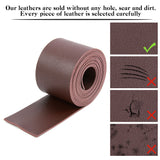 2M Flat Double Face Lychee Pattern Imitation Leather Band, Coconut Brown, 50x1.8mm, about 2.19 Yards(2m)/Roll