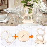 Wooden Table Number Stands Set, BurlyWood, 79.5~100x37~100x2mm, 40pcs/set