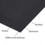 3 Sheets Aluminum Sheets, Black, 12.5x17.5x0.08cm
