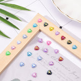 Acrylic Cabochons, Heart, Mixed Color, 7x7x2.5mm, 10 colors, 100pcs/color, 1000pcs/box