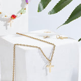 30Pcs 3 Style Brass Pendants, with Loops, Long-Lasting Plated, Cross, Real 18K Gold Plated, 12.5x9x1mm, Hole: 3.2mm