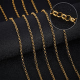 DIY Chain Bracelet Necklace Making Kit, Including Brass Rolo Chains & Jump Rings, 304 Stainless Steel Lobster Claw Clasps, Real 18K Gold Plated, Chain: 5M/set
