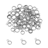 304 Stainless Steel Tube Bails, Loop Bails, Ring, Stainless Steel Color, 90pcs/box
