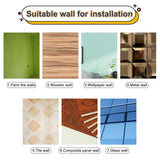Acrylic Self Adhesive Furniture Films, For Mirror Wall Stickers Decorative, Feather, Gold, 120x30x0.1cm, 6pcs/set