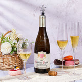 Custom Silicone Wine Bottle Stoppers, with Alloy Finding, for Winebottle, Starfish, Platinum, 98x38x20mm