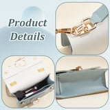 DIY Women's Crossbody Bag Kits, Include Imitation Leather Fabric, Magnetic Clasp, Heart Lock, Screwdriver, Sky Blue, 2.2~89x0.15~19.8x0.1~0.85cm