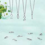 304 Stainless Steel Pendants, Number 0~9, Stainless Steel Color, 100pcs/box
