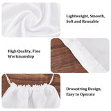 Rectangle Satin Dustproof Bags, Drawstring Bags, White, 41x30.3x0.2cm