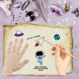 Custom PVC Plastic Clear Stamps, for DIY Scrapbooking, Photo Album Decorative, Cards Making, Stamp Sheets, Film Frame, Spaceship, 160x110x3mm