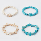 6 Styles Synthetic Turquoise Beads Strands, Mixed Shape, Mixed Color, 18x15x8mm, Hole: 1.5mm