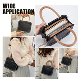 DIY PU Imitation Leather Bag Making Kits, with Chain Bag Handle, Waxed Cord, D Rings, Neddle, Black