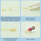 32Pcs 2 Colors Brass Crimp Beads, Column, Mixed Color, 0.4x0.3x0.2cm, Hole: 1mm, 16pcs/color