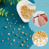 160Pcs 8 Style Matte Style Brass Beads, Long-Lasting Plated, Cuboid/Dice/Round/Rondelle/Flat Round, Mixed Color, 2.5~6x1.5~5x1.5~3mm, Hole: 1~2mm, 20pcs/style