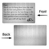 Rectangle 201 Stainless Steel Custom Blank Thermal Transfer Wallet Card, Stainless Steel Color, 550x850x0.7mm