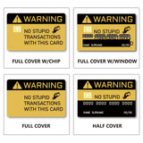 PVC Plastic Waterproof Card Stickers, Self-adhesion Card Skin for Bank Card Decor, Rectangle, Word, 186.3x137.3mm