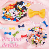 110pcs 11 colors Polyester Bowknot Ties, Costume Ornament Accessories, Mixed Color, 16x30x4.5mm, 10pcs/color