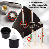 Aluminum Candle Cup, Jar Candle Making Accessories, Black, 2.65x1.9cm, Inner Diameter: 2.2cm