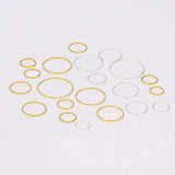 Brass Linking Rings, Mixed Color, 10.8x7.4x1.8cm, 240pcs/box