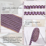 Polyester S-shaped Lace Trim, for Curtain, Home Textile Decor, Medium Orchid, 3/8 inch(11mm), about 13.12 Yards(12m)/Card