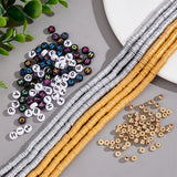 DIY Letter Beads Jewelry Making Finding Kit, Including Polymer Clay Heishi & Plastic & Acrylic Flat Round Beads, Mixed Color, 2138~2168Pcs/box