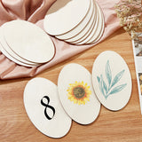 Unfinished Wood Sheets, Pine Wood Craft Supplies, Oval, Old Lace, 14.9x9x0.25cm, 5pcs/bag