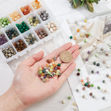 750Pcs 15 Styles Natural & Synthetic Gemstone Beads, Round, Mixed Dyed and Undyed, 6mm, Hole: 1mm, 50pcs/style