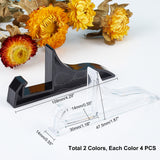 8Pcs 2 Colors Display Stands, Easels, Picture Frame Stand Holder, Mixed Color, 10.9x4.75x1.4cm, 4pcs/color
