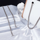 &reg 2Pcs 2 Style Iron Curb Chain Bag Straps, with Alloy T-Bar Clasp, Platinum, 100cm & 120cm, 1pc/style