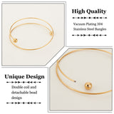Vacuum Plating 304 Stainless Steel Bangles Making, Mixed Color, 2-1/2 inch(6.5cm), 2 colors, 5pcs/color, 10pcs