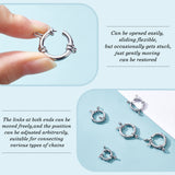 6Pcs 3 Style 304 Stainless Steel Spring Ring Clasps, Ring, Stainless Steel Color, 2pcs/style