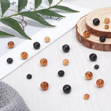 Natural Wood Beads, Round, Lead Free, Mixed Color, 600pcs/set