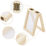 Wooden Paper Making, Papermaking Mould Frame, Screen Tools, for DIY Paper Craft, PapayaWhip, 128~130x100x23mm