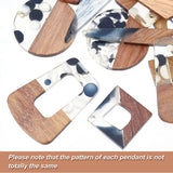 DIY Earring Making Kit, Including Resin & Walnut Wood Pendants, Iron Earring Hooks & Open Jump Rings, Mix Shaped, Mixed Color, 156pcs/box