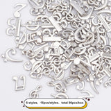 Alloy Cabochons, Musical Note, For UV Resin Filler, Epoxy Resin Jewelry Making, Platinum, 90pcs/box