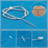 DIY Jewelry Making Finding Kit, Including 925 Sterling Silver Bead Tips & Open Jump Ring & Lobster Claw Clasps, Silver, 50Pcs/box