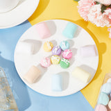 21Pcs 14 Style Mini Handmade Polymer Clay Imitation Marshmallow/Macaron Model, for Dollhouse Accessories Pretending Prop Decorations, Mixed Color, 15~23.5x26.5~28x20~27.5mm, 21pcs/set