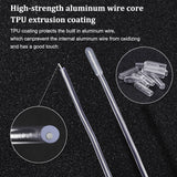 SUPERDANT 30M Aluminum Wire, Round, for Hat, Hair Ornament Making, with 100Pcs Silicone End Caps, Platinum, 9 Gauge, 3mm