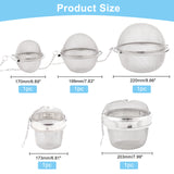 5Pcs 304 Stainless Steel Tea Strainer, with Curb Chain and Hook, Cleaning Sieve, Stainless Steel Color, 170~220mm, 5pcs