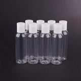 PET Plastic Press Cap Transparent Bottles, Refillable Bottles, Clear, 11.6x3.2cm, Capacity: 60ml(2.02 fl. oz)